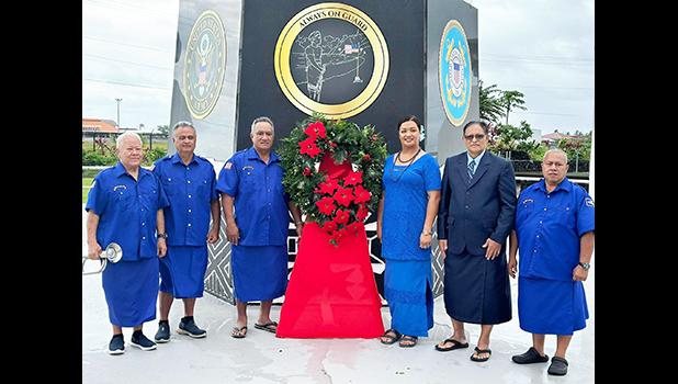 Three solemn ceremonies unfolded at different sites. (ASG photo0 Participants in wreath-laying ceremonies