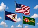 AI generated image of flags