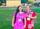 Jaceyline Foketi Siliva and Ms. Grace Alesana from Manumalo Academy
