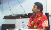 Apulu Lance Polu, President of the Journalists Association of Samoa, or JAWS, has resigned from his top position to await the outcome of a police criminal charge of obtaining a false document now before the court. See Pacific Briefs for details.  [Photo: Tipi Autagavaia/ RNZI]