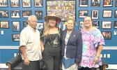 Amata with Mikaela Saelua and her parents Rep Fiu and Catherine Saelua