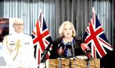 Navy, Rear Admiral Garin Golding and Defense Minister Judith Collins 
