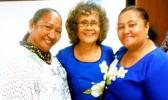 ASCC Business Department chairperson Dr. Faofua Faatoafe (center) relaxes with Business Ambassadors of ASCC (BAOA) President Mayanne Faatau (right) and special guest Leiua Aiono Frost of Samoa News at the conclusion of the department’s successful Fiafia Night last week. The event brought together the parents of Business majors to share an evening of information and entertainment. (Photo: J. Kneubuhl) Dr. Faofua Faatoafe (center) relaxes with Business Ambassadors of ASCC (BAOA) President Mayanne Faatau (right) and special guest Leiua Aiono Frost of Samoa News