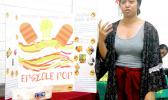 Epifania Petelo explains the details of her original product the “Epsicle Pop”