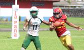Tafuna Warriors Ieremia Ieremia intercepting a pass intended