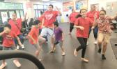 kids and teachers dance