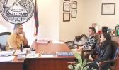 Lt. Governor La’apui Talauega E.V. Ale  with DOL personnel