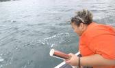 Mary Cheung-Fuk releases the plankton net 