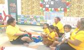 Mt Alava elementary school kids and teachers