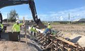 work on parking lot expansion
