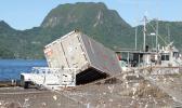 CONTAINER FALLING OFF DOCK