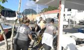 emergency medical services with rescued man