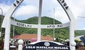 The Archway and one of the two monuments — this one dedicated to Gov. Lolo Matalasi Moliga