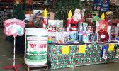 “Pay it Forward, Toy Drive”, drop off bin at the Cost-U-Less store. The toy drive project is to help children of Samoa Tuna Processors employees, who will be laid off at the end of this week.  [courtesy photo]