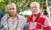 Taliilagi Mauava Tu'upo Toleafaoa Va'atausili (left) and elder Puleaga Visesio Patea Fatu
