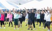 In support of the launch of the Wellness Hour initiative, the Department of Health on Tuesday, Jan. 27th, kicked off a wellness event at the Veteran’s Memorial Stadium from 2pm to 4pm, in Tafuna, to show the Administration’s commitment to promote employee health wellness and work-life balance. Wellness event